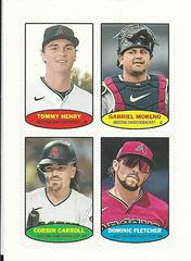 Tommy Henry, Gabriel Moreno, Corbin Carroll, Dominic Fletcher Baseball Cards 2023 Topps Heritage 1974 Stamps High Number Prices