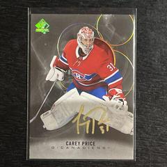 Carey Price [Black] Hockey Cards 2020 SP Authentic Prices