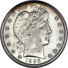 1893 Coins Barber Half Dollar Prices