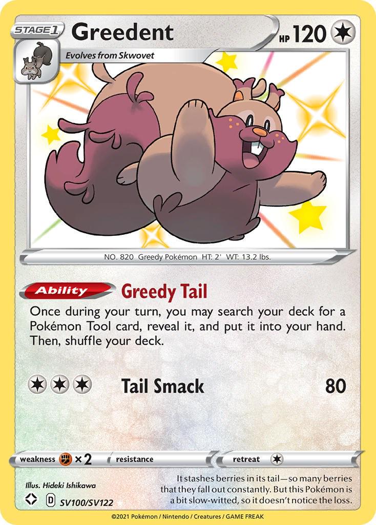 Greedent #SV100 Pokemon Shining Fates