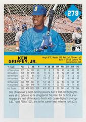 Card Back | Ken Griffey Jr. Baseball Cards 1992 Fleer