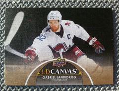 Gabriel Landeskog [Black] Hockey Cards 2021 Upper Deck UD Canvas Prices