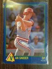 Van Snider #41 Baseball Cards 1989 Score Rising Stars Prices