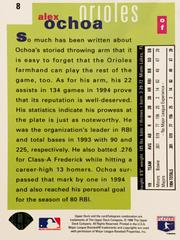 Rear | Alex Ochoa Baseball Cards 1995 Collector's Choice Se