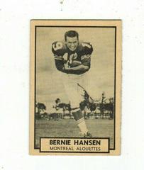 Bernie Hansen #87 Football Cards 1962 Topps CFL Prices