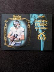 Carson Strong [Black Blue] #SG-10 Football Cards 2022 Wild Card Matte Smoking Guns Prices