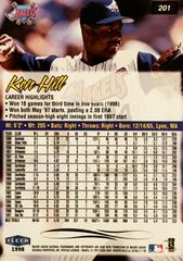 Rear | Ken Hill Baseball Cards 1998 Ultra