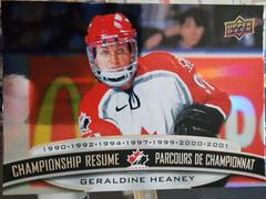 Geraldine Heaney Hockey Cards 2023 Upper Deck Tim Hortons Legends Championship Resume Prices