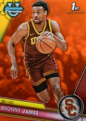 Bronny James [Orange] #95 Basketball Cards 2023 Bowman Chrome University Prices