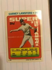 Carney Lansford #42 Baseball Cards 1990 Topps Stickercard Prices