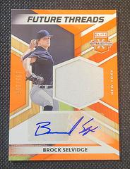 Brock Selvidge [Orange] #FTS-BS Baseball Cards 2022 Panini Elite Extra Edition Future Threads Signatures Prices