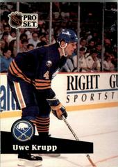Uwe Krupp #20 Hockey Cards 1991 Pro Set Prices