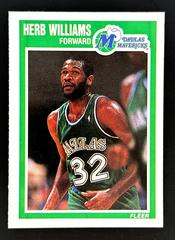 1989 Fleer: Herb Williams #37 Basketball Front | Herb Williams Basketball Cards 1989 Fleer
