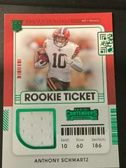 Anthony Schwartz Football Cards 2021 Panini Contenders Rookie Ticket Swatches Prices