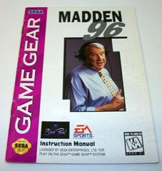 Madden 96 - Manual | Madden 96 Sega Game Gear