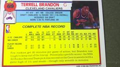 Terrell Brandon Rear | Terrell Brandon Basketball Cards 1992 Topps