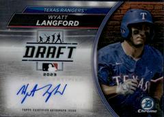Wyatt Langford Baseball Cards 2023 Bowman Draft Night Autographs Prices