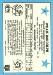 Reverse | Willie Randolph Baseball Cards 1988 Panini Donruss All Stars