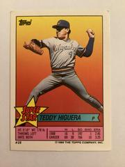Teddy Higuera #28 Baseball Cards 1989 Topps Stickercards Blank Back Prices