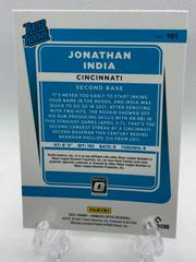Back Of Card | Jonathan India Baseball Cards 2021 Panini Donruss Optic