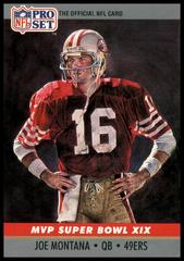 Joe Montana #19 Football Cards 1990 Pro Set Super Bowl MVP Prices