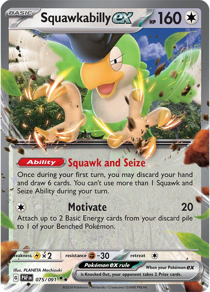 Squawkabilly ex [Holo] #75 Pokemon Paldean Fates