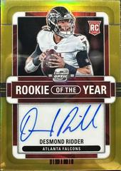 Desmond Ridder [Rookie of the Year Autograph Gold] #ROY-DR Football Cards 2022 Panini Contenders Optic Rookie of the Year Prices