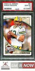 Aaron Rodgers Football Cards 2009 Upper Deck Heroes Prices