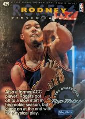 Card Back | Eric Montross / Rodney Rogers Basketball Cards 1994 Hoops