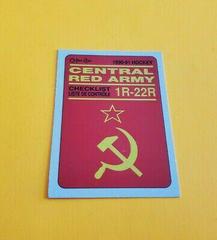 Checklist Card #22R Hockey Cards 1990 O-Pee-Chee Red Army Prices