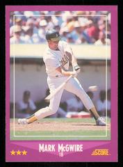 Mark McGwire #5 Baseball Cards 1988 Score Glossy Prices