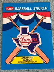 Texas Rangers Baseball Cards 1989 Fleer Baseball Stickers Prices