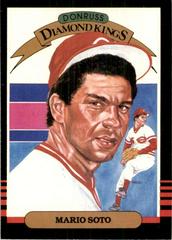 Mario Soto #19 Baseball Cards 1985 Panini Donruss Diamond Kings Supers Prices