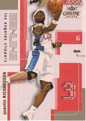 Quentin Richardson #34 Basketball Cards 2003 Fleer Genuine Insider Prices