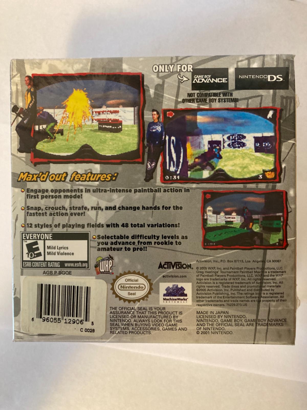 Greg Hastings Tournament Paintball Maxed Prices GameBoy Advance