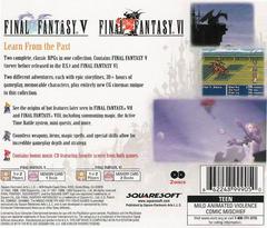 Back Cover | Final Fantasy Anthology Playstation