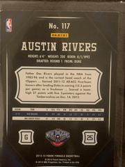 Back Of Card | Austin Rivers Basketball Cards 2013 Panini Pinnacle