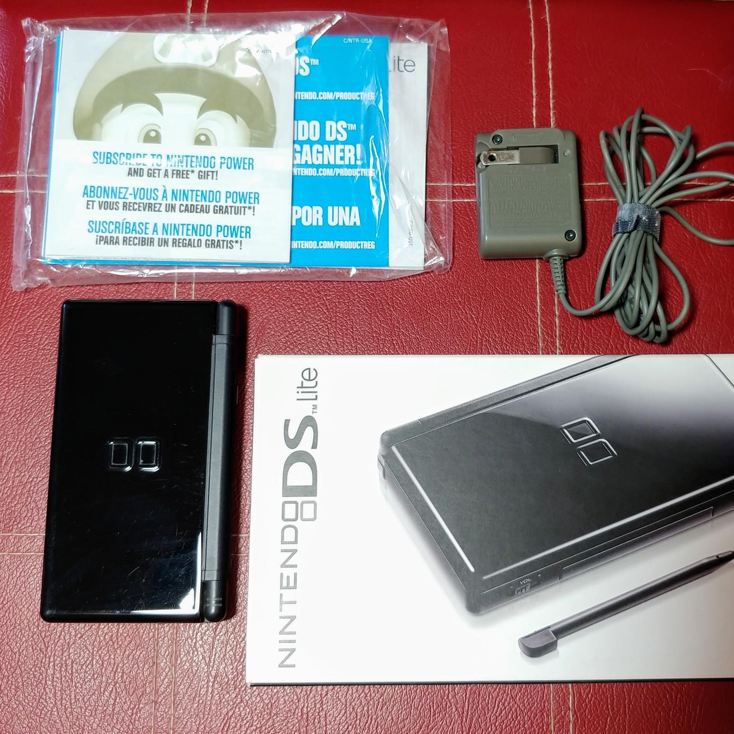 Black Nintendo Ds Lite Item Box And Manual Nintendo Ds