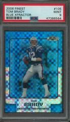 Tom Brady [Blue Xfractor] #105 Football Cards 2006 Topps Finest Prices
