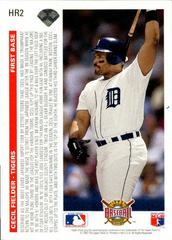 Back Of Card | Cecil Fielder Baseball Cards 1992 Upper Deck Homerun Heroes