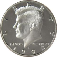 1992 S [SILVER PROOF] Coins Kennedy Half Dollar Prices