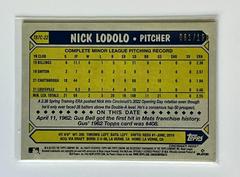 Back | Nick Lodolo [Black] Baseball Cards 2022 Topps Update 1987 Chrome