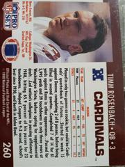 Timm Rosenbach [Error Born 1967, Should Be 1966] Football Cards 1990 Pro Set Prices