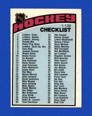 Checklist 1-132 #116 Hockey Cards 1976 O-Pee-Chee Prices