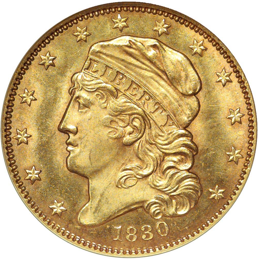 1830 [LARGE 5D BD-1] Coins Capped Bust Half Eagle