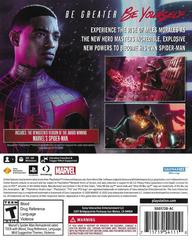 Back Cover | Marvel Spiderman: Miles Morales [Ultimate Edition] Playstation 5