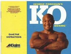 George Foreman'S KO Boxing - Manual | George Foreman's KO Boxing NES