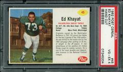 Ed Khayat [Hand Cut] Football Cards 1962 Post Cereal Prices