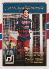 Lionel Messi #4 Soccer Cards 2016 Panini Donruss Accomplishments Prices