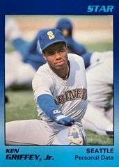 Ken Griffey Jr. [Personal Data White Back] #8 Baseball Cards 1989 Star Griffey Jr Prices